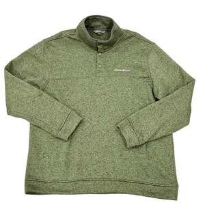 Eddie Bauer Sweater Mens Medium Green Long Sleeve Pullover Casual Outerwear Top